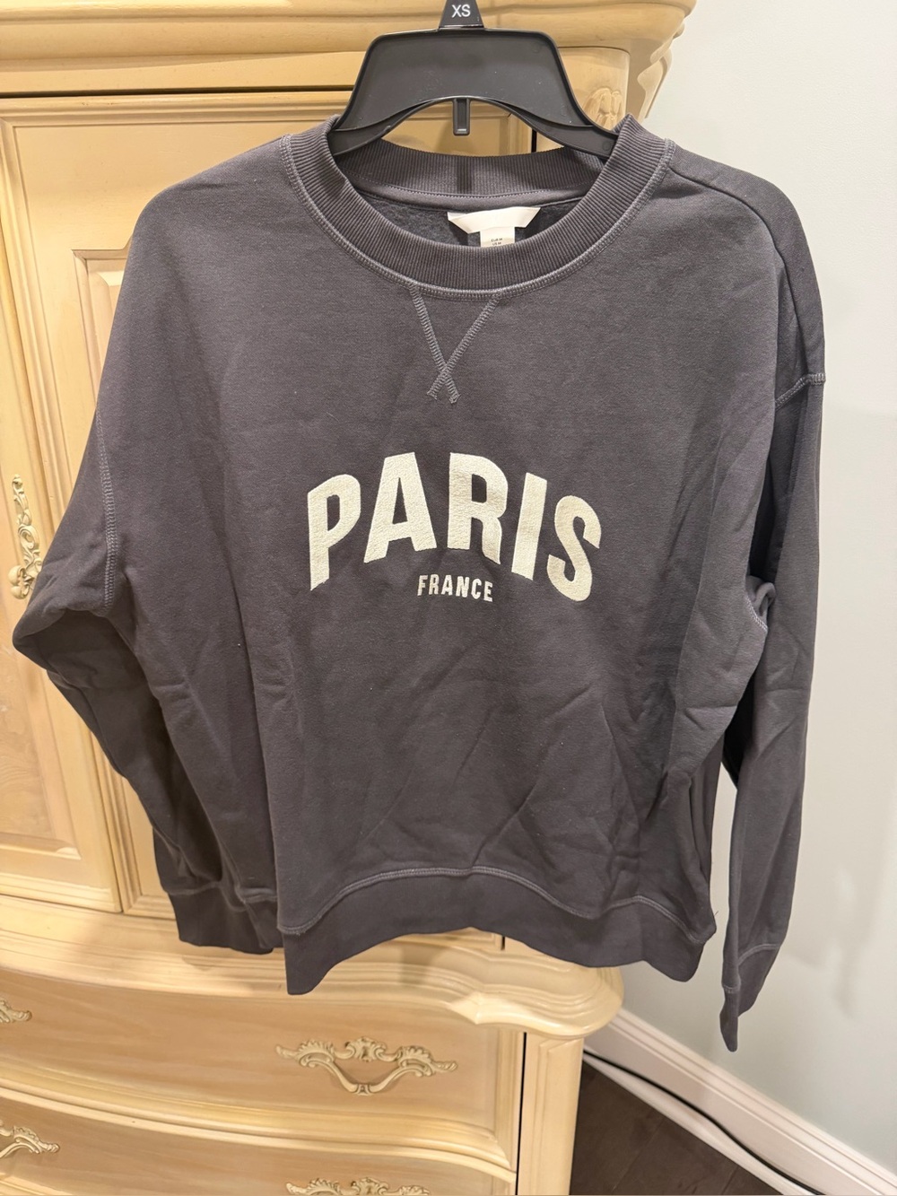 H&M Charcoal Paris France Crewneck Sweatshirt